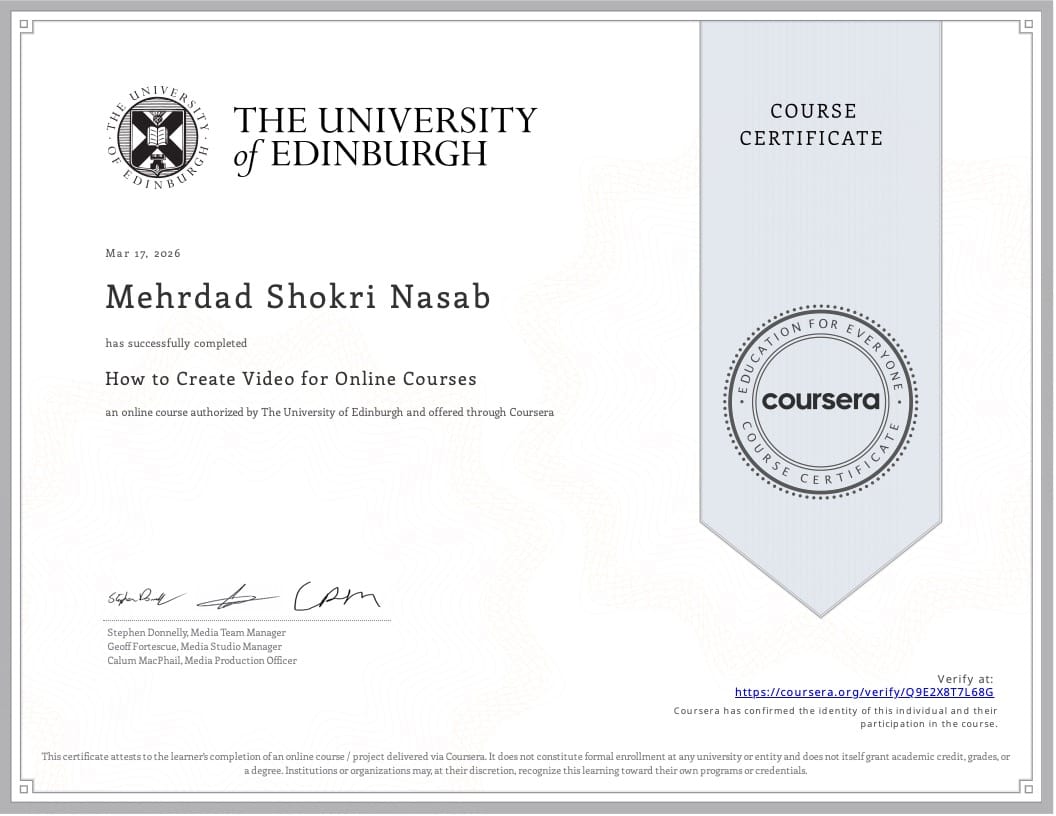 University of Edinburgh How To Creat Video For Online Courses